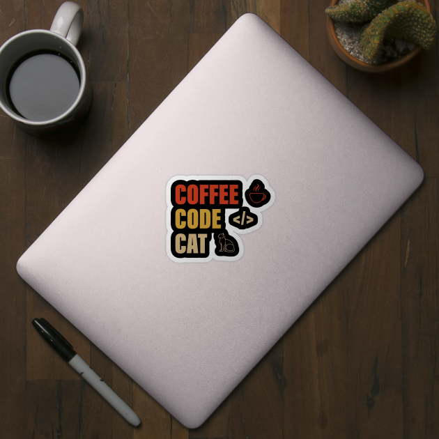 COFFEE CODE CAT by Meow Meow Cat